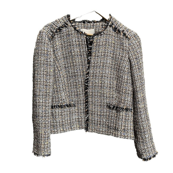 Hobbs Jackets & Blazers - Hobbs London Multicolor Open Style Tweed Women's Blazer Size 12